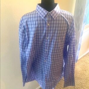 Banana Republic Blue and White Plaid Shirt